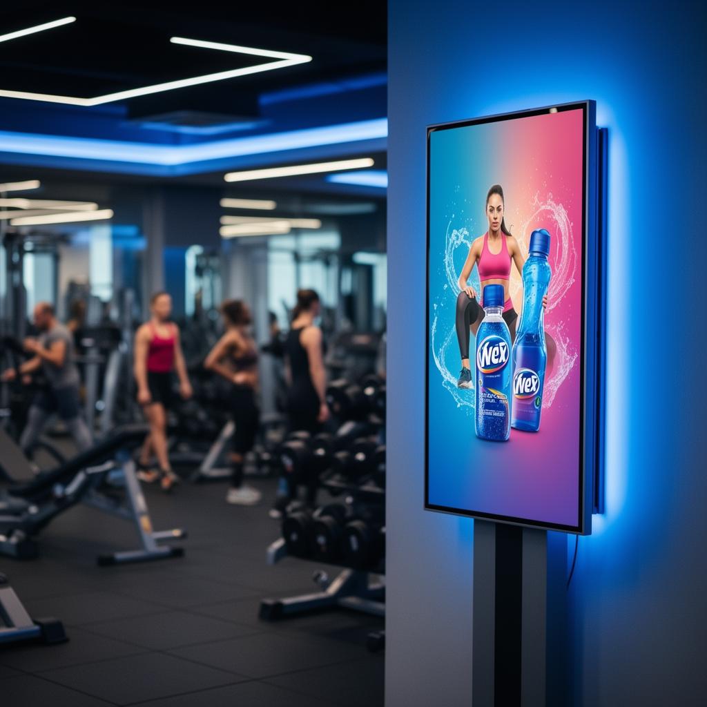 Mídia indoor em academia